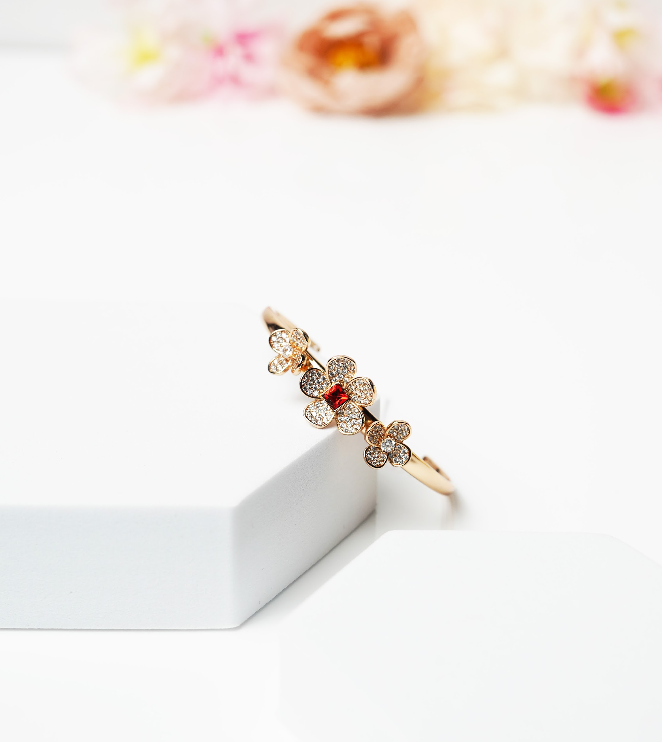 Carmine Bloom Bangle