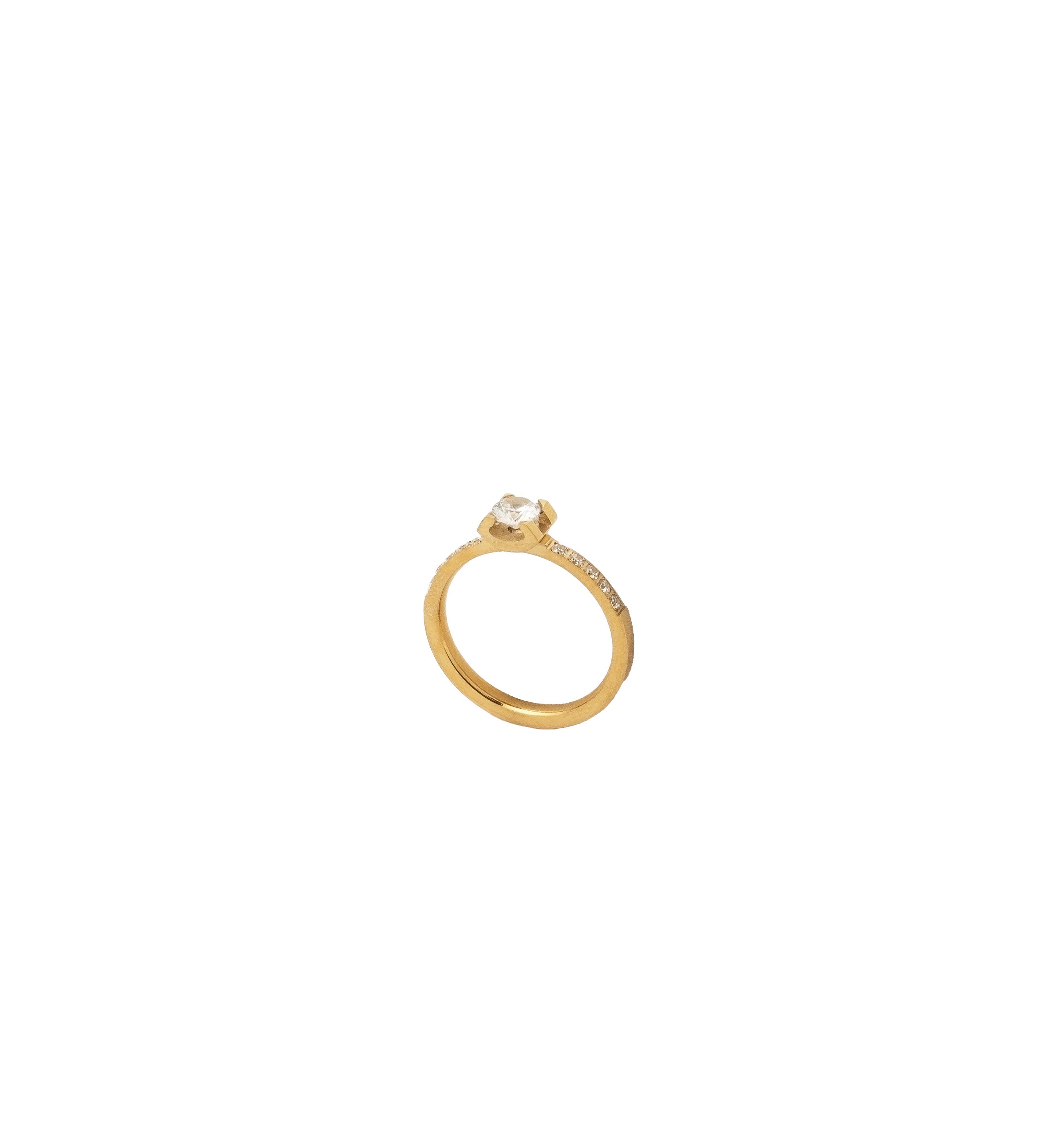 Glimmer Band Solitaire Ring