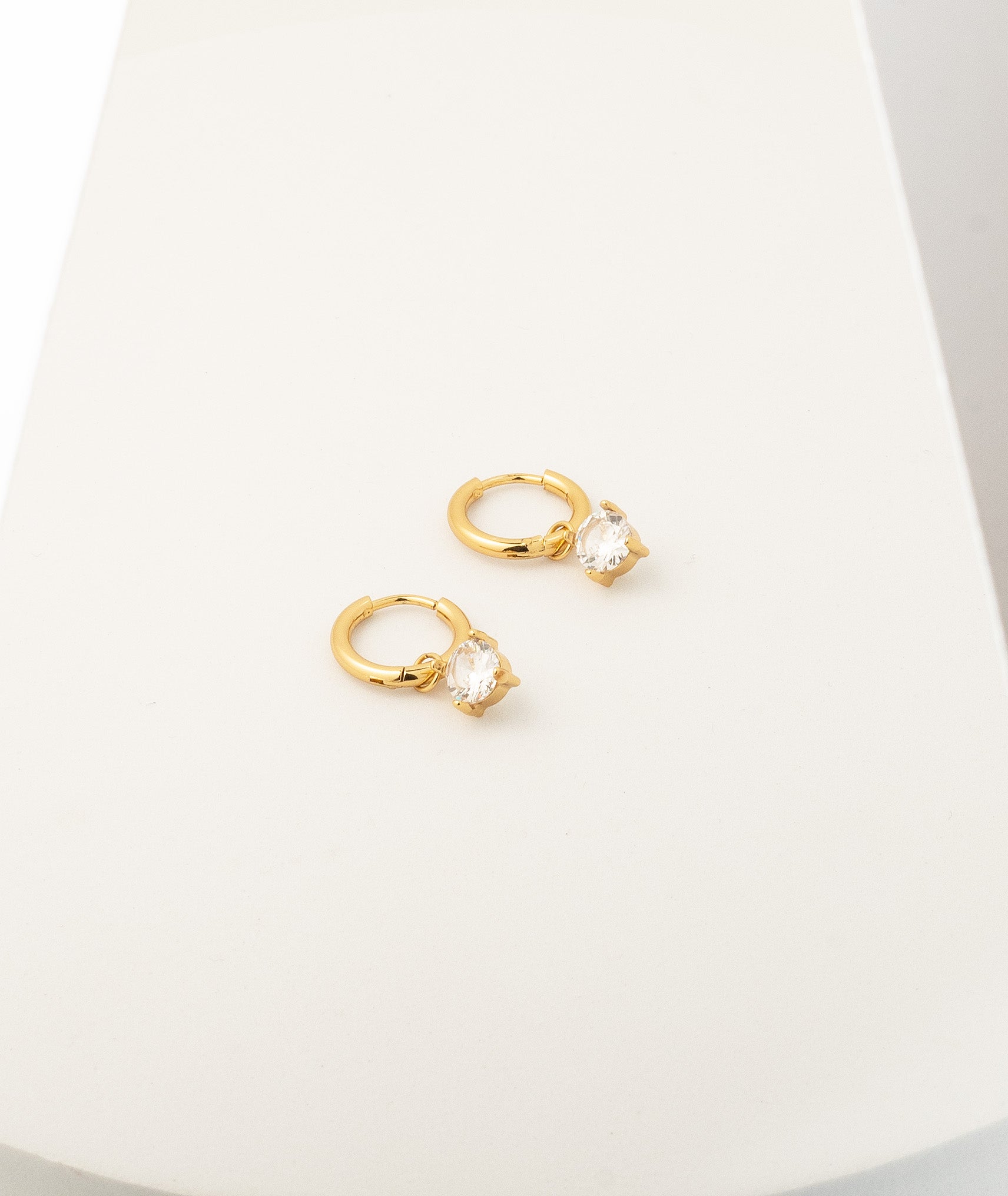 Halo Dewdrop Hoop Earrings