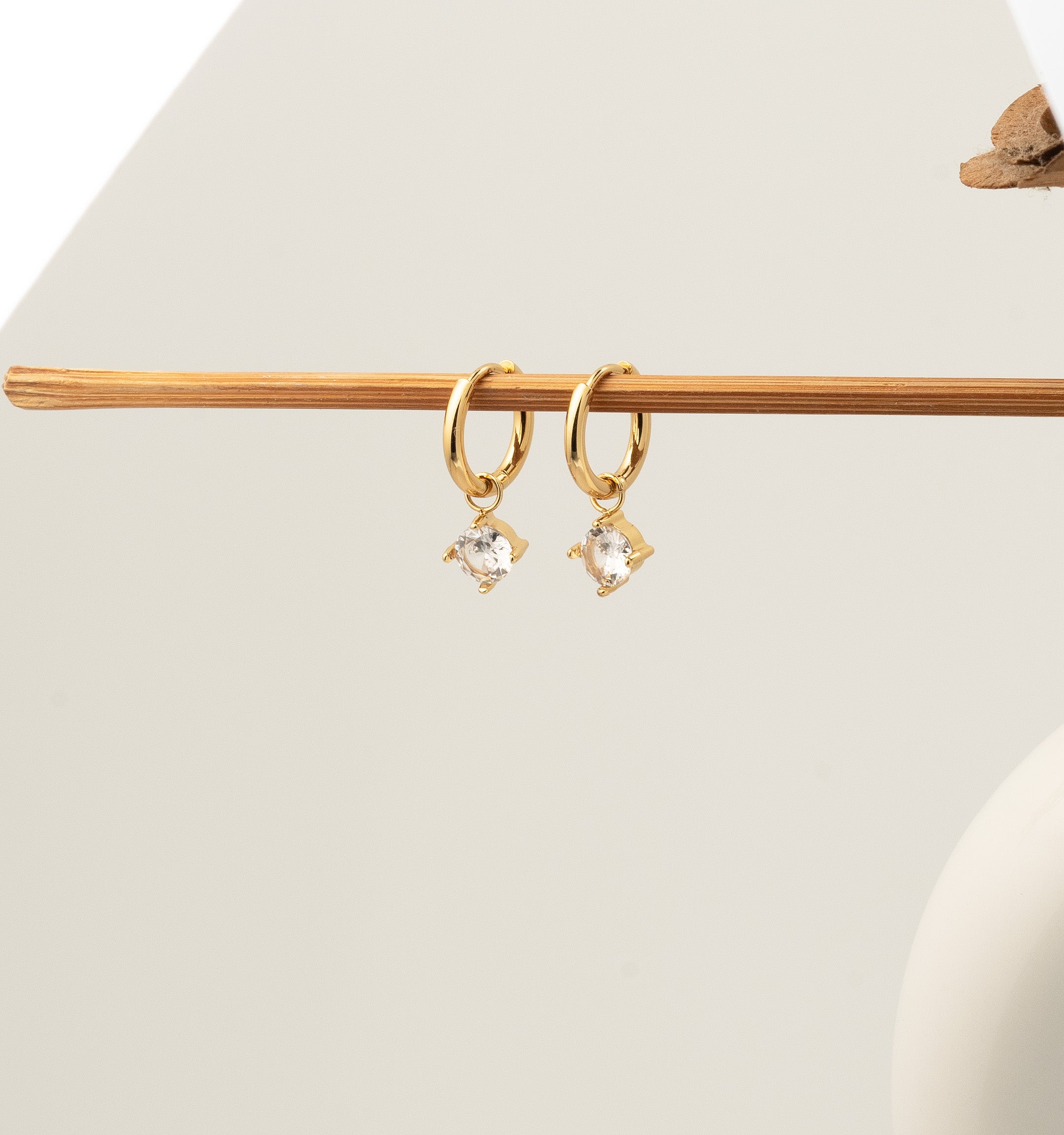 Halo Dewdrop Hoop Earrings