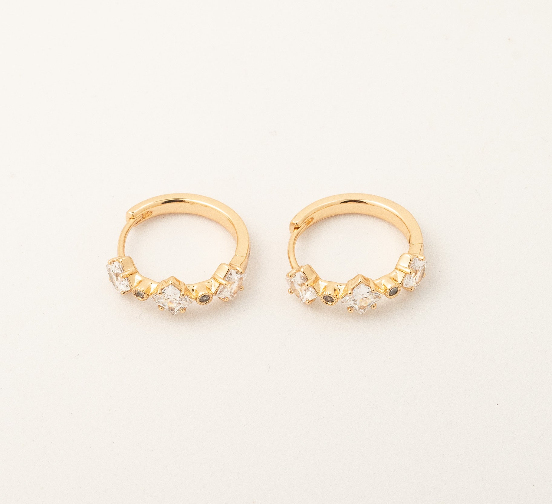 Prism Rose Huggies Earrings