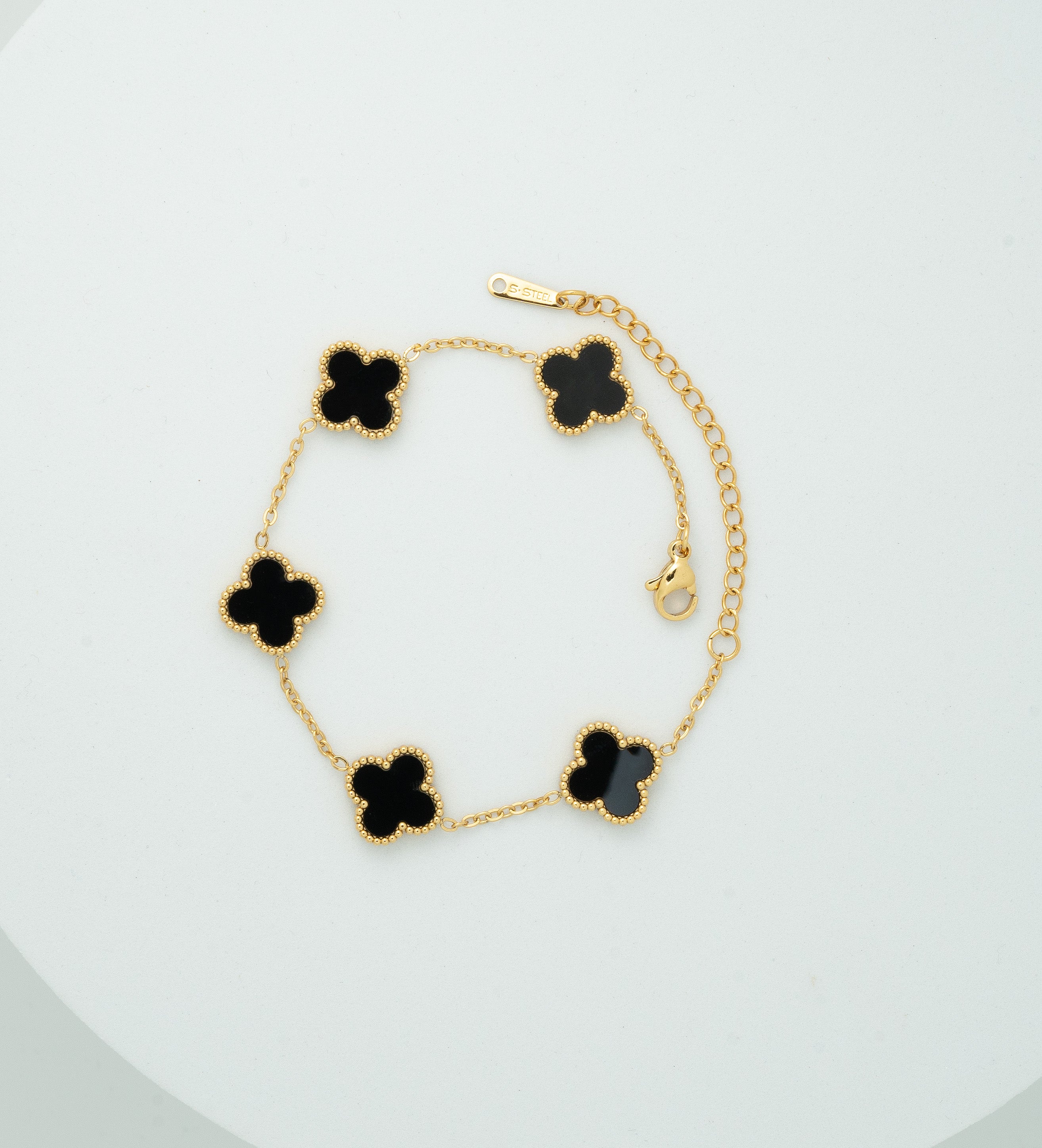 Midnight Clover Bracelet