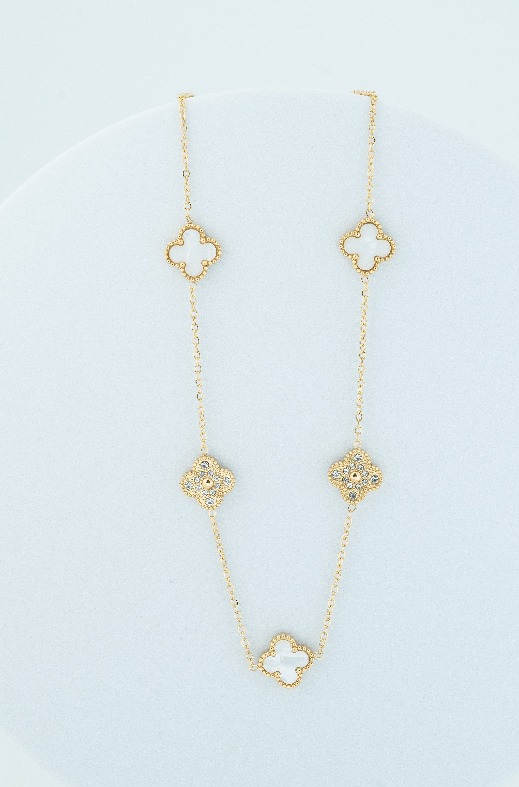 Shimmering Clover Necklace