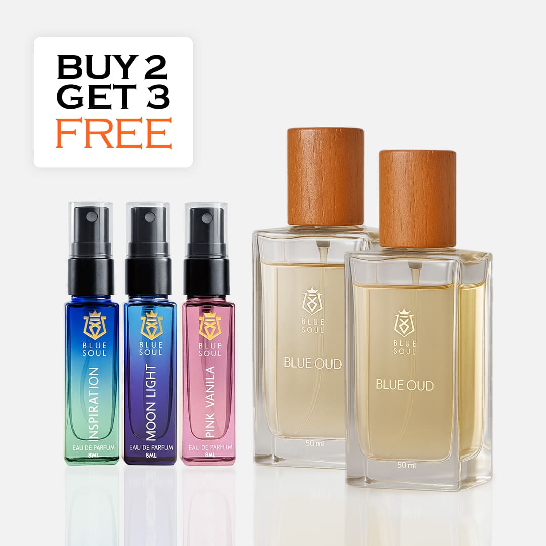 Blue Oud (50ml) + Blue Oud (50ml) + 3 Free Perfumes (Free)