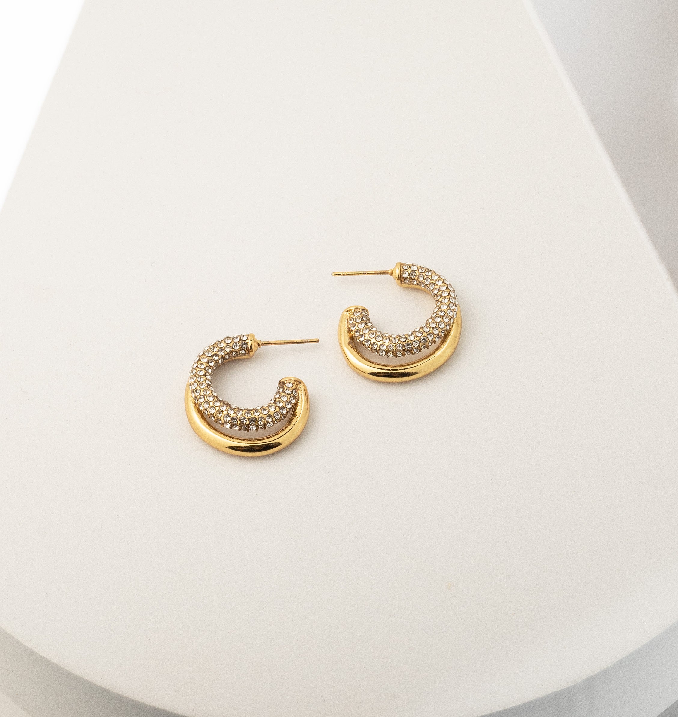 Crossover Hoop Earrings