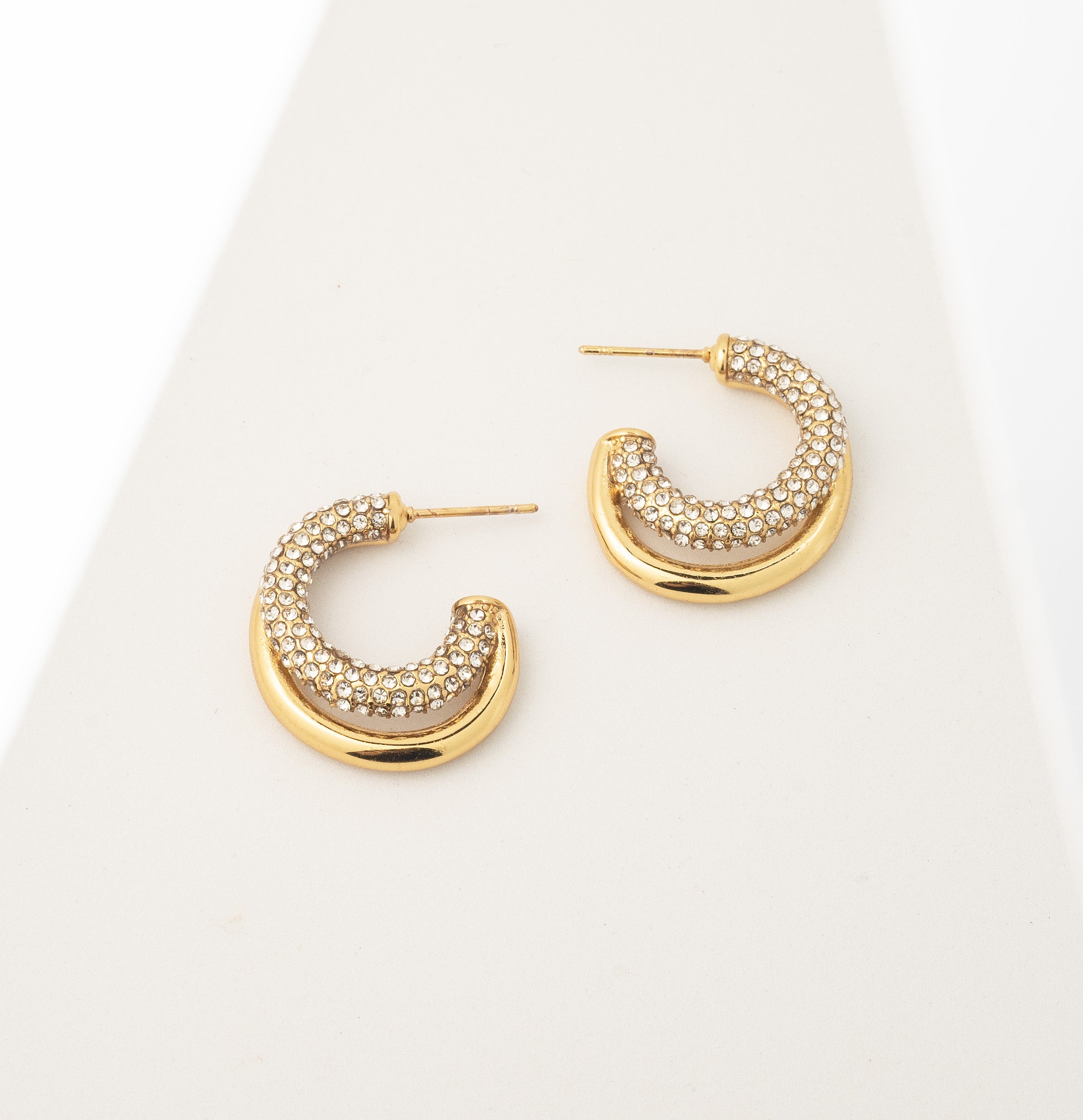Crossover Hoop Earrings