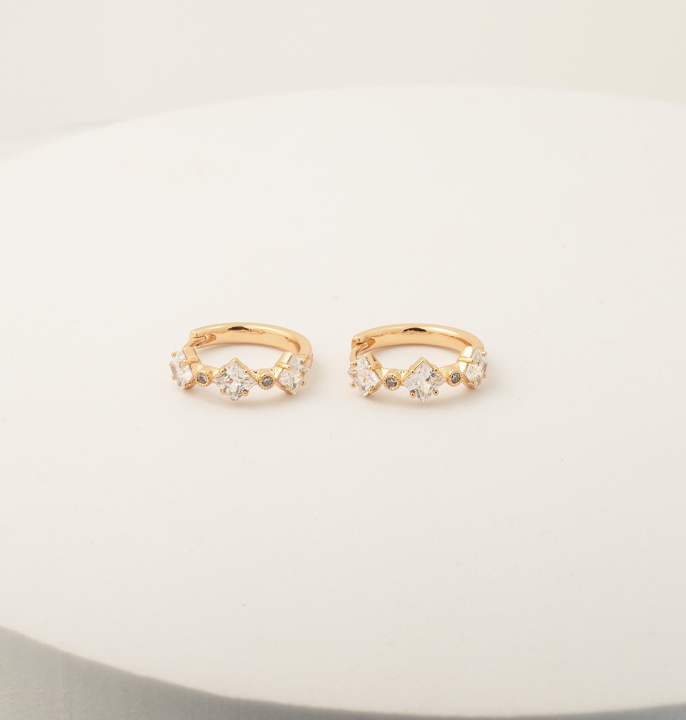 Prism Rose Huggies Earrings