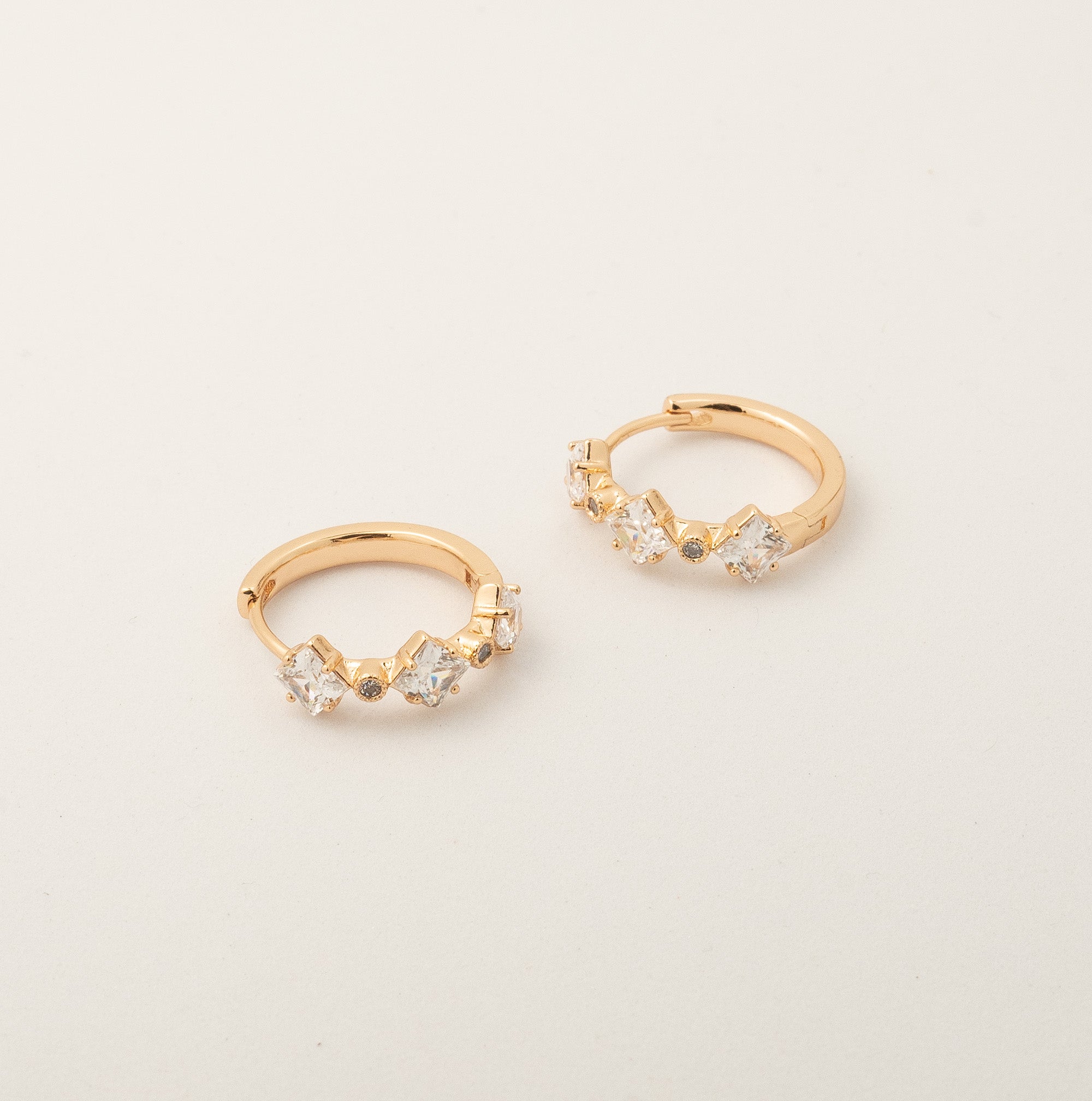 Prism Rose Huggies Earrings
