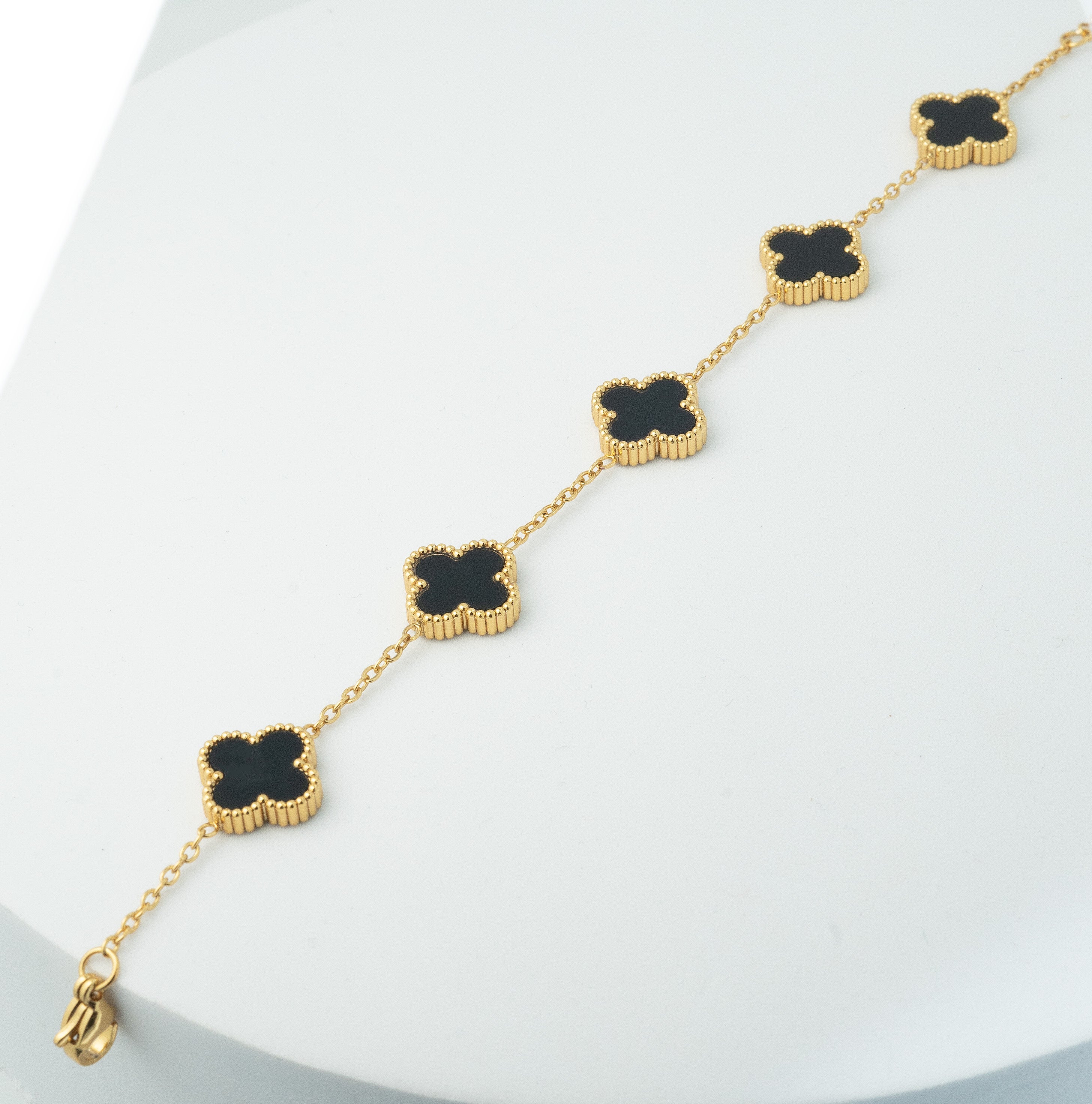 Midnight Clover Bracelet