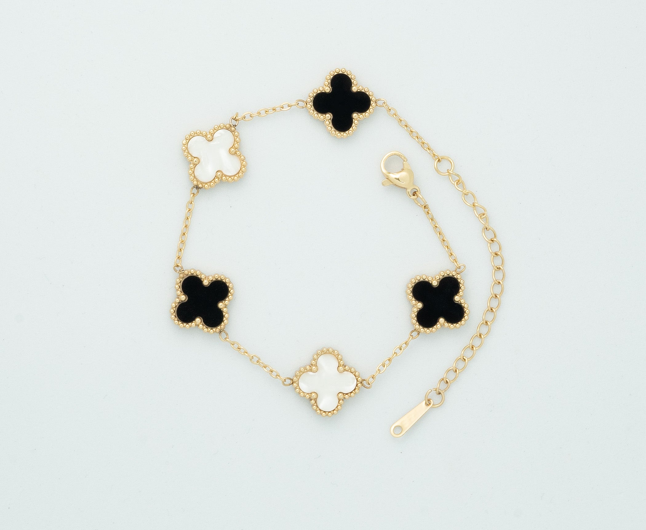 Monochrome Clover Bracelet