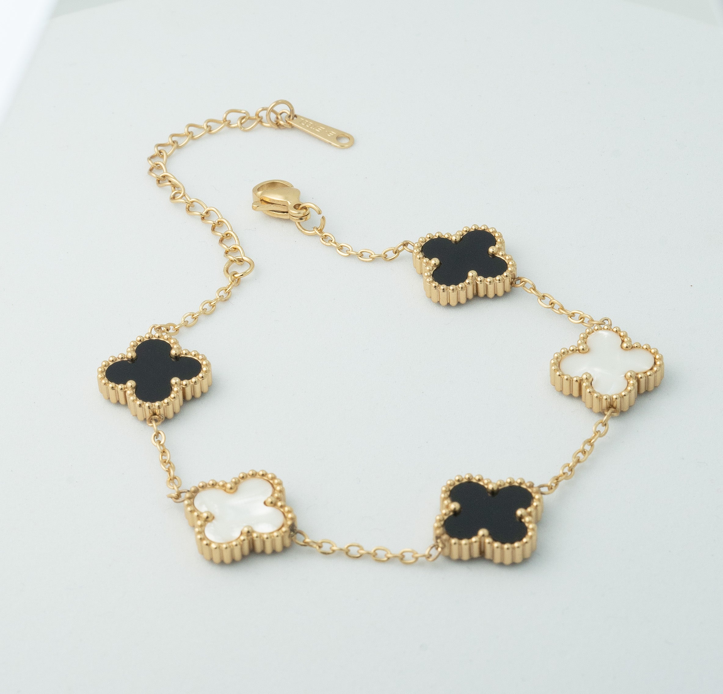 Monochrome Clover Bracelet