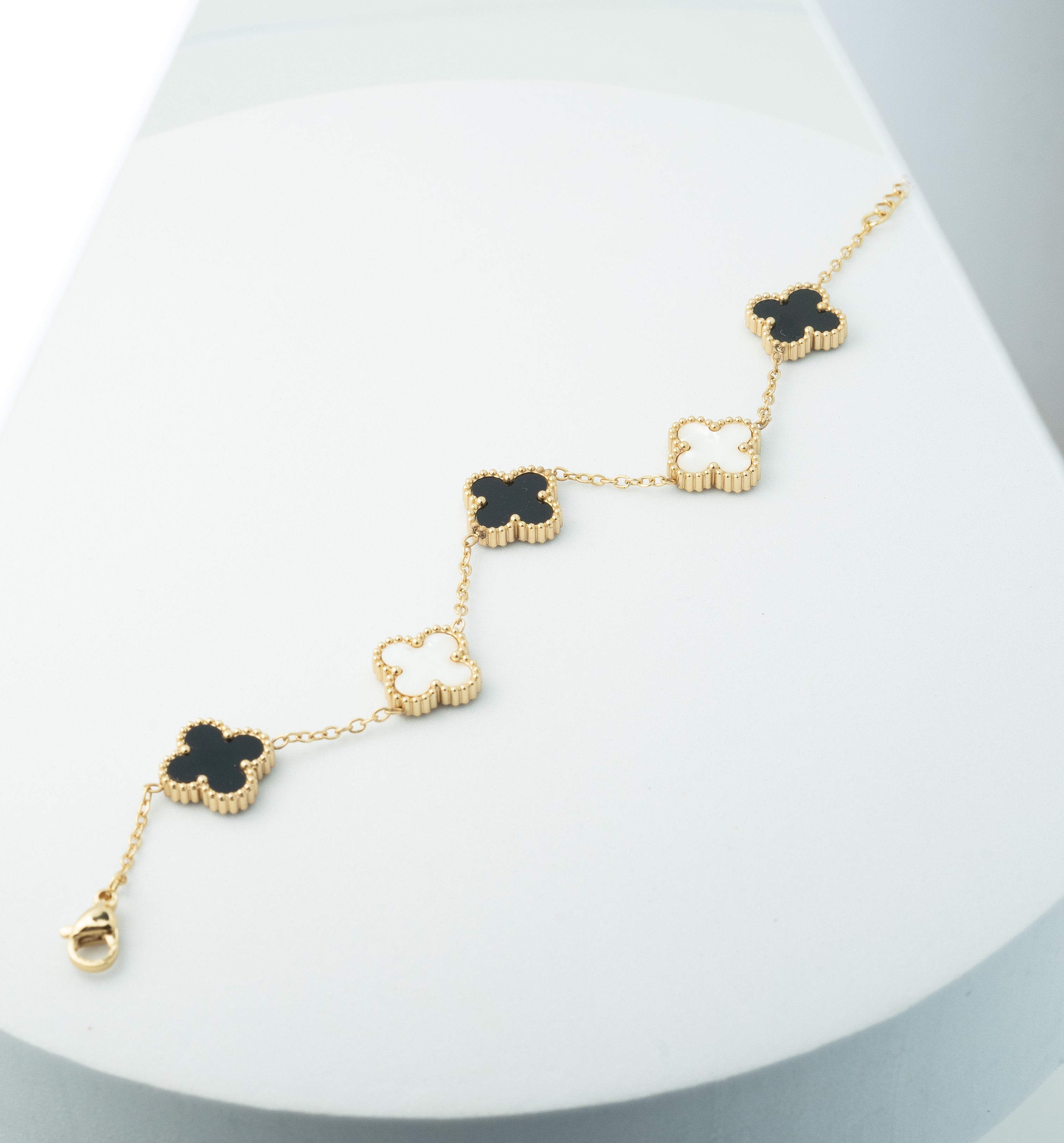 Monochrome Clover Bracelet