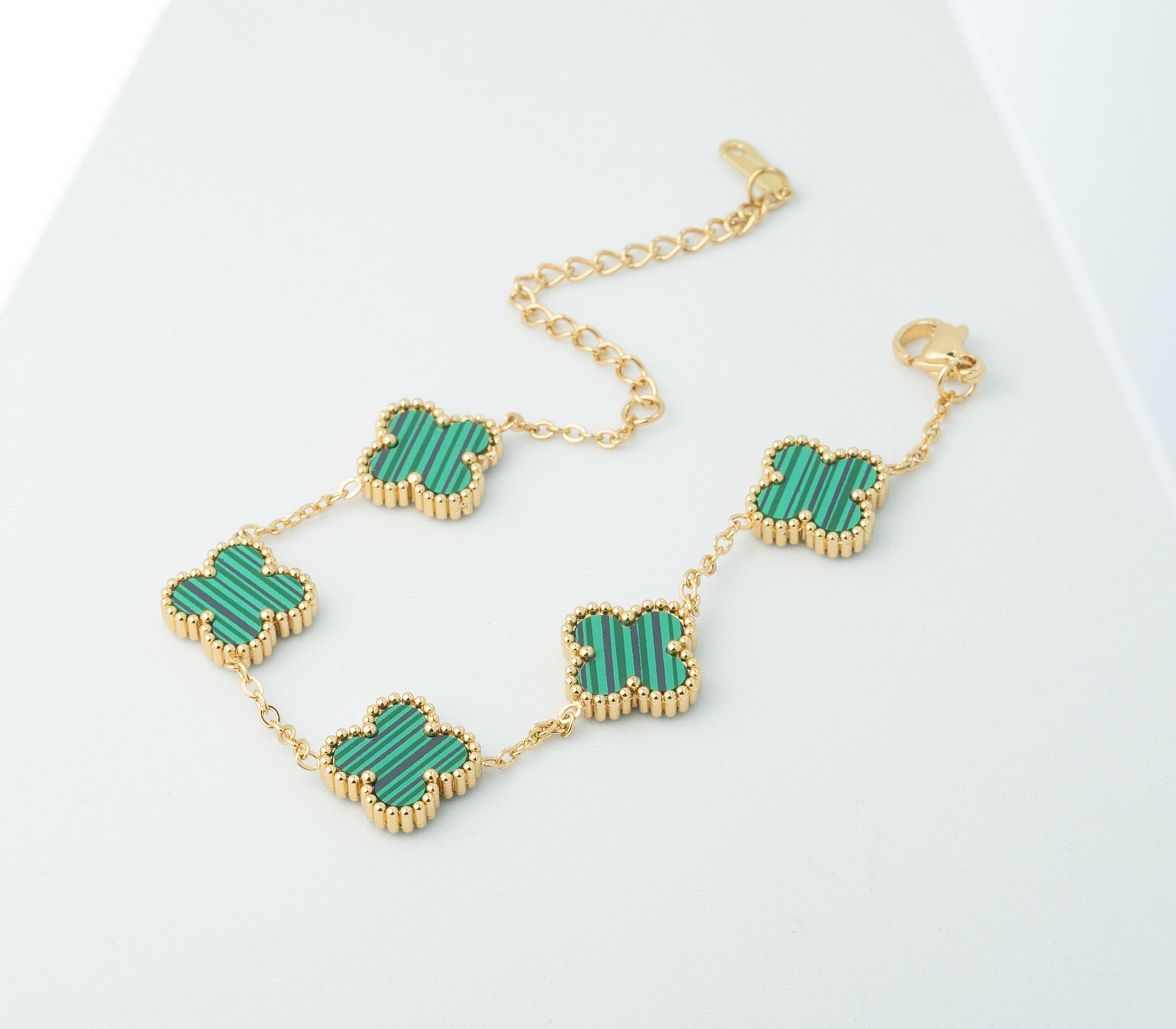 Emerald Clover Bracelet