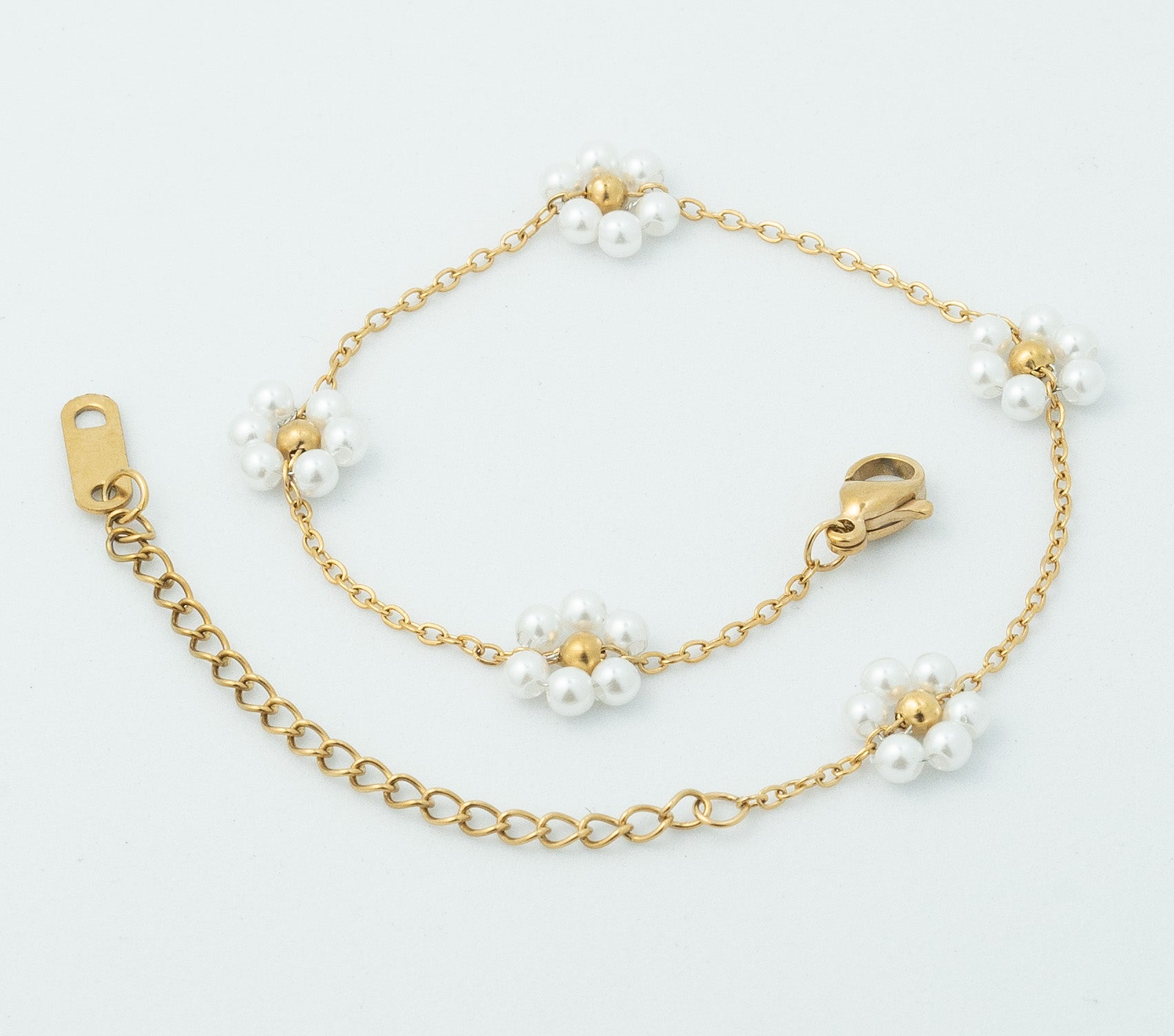 White Posy Bracelet