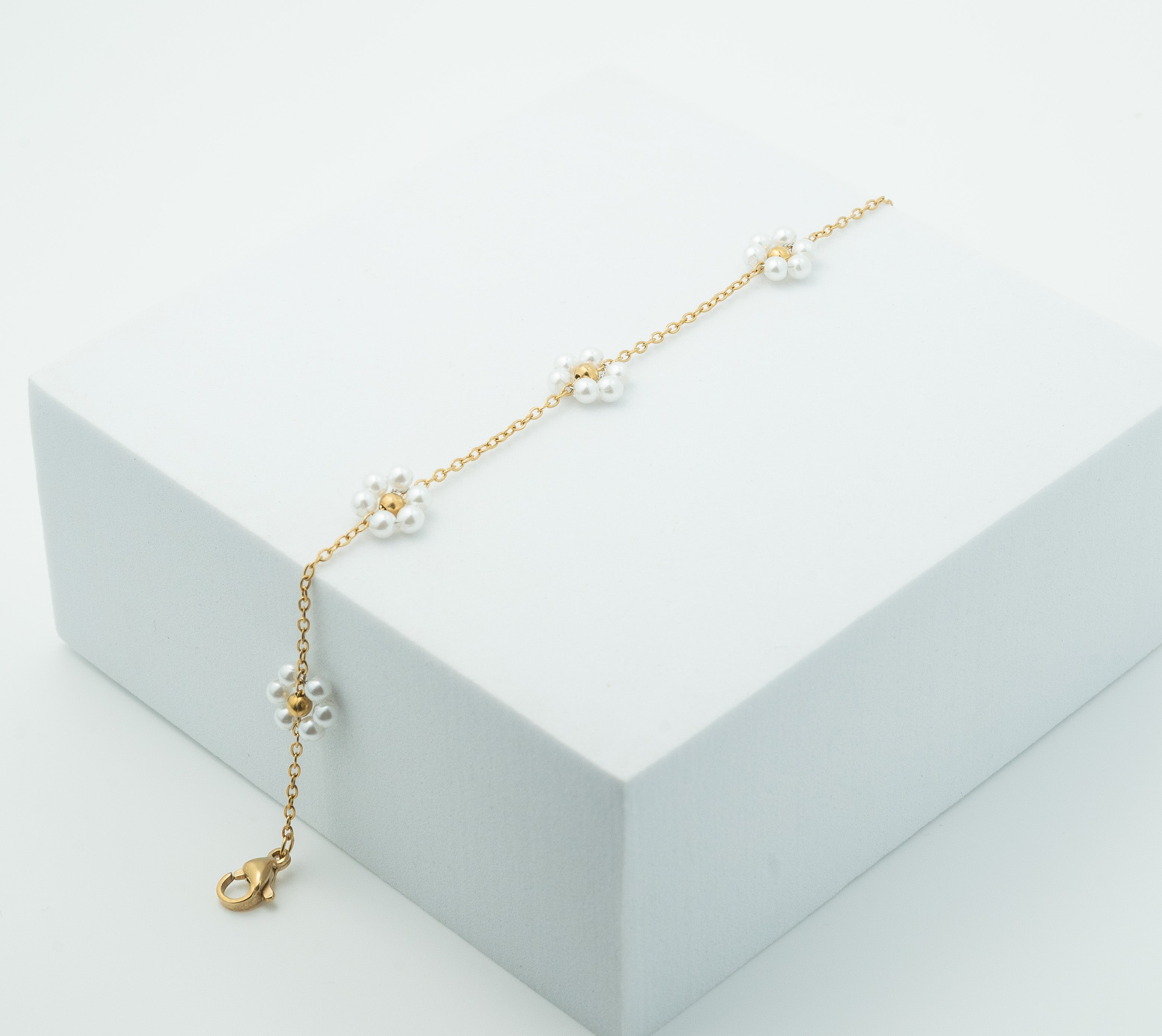 White Posy Bracelet