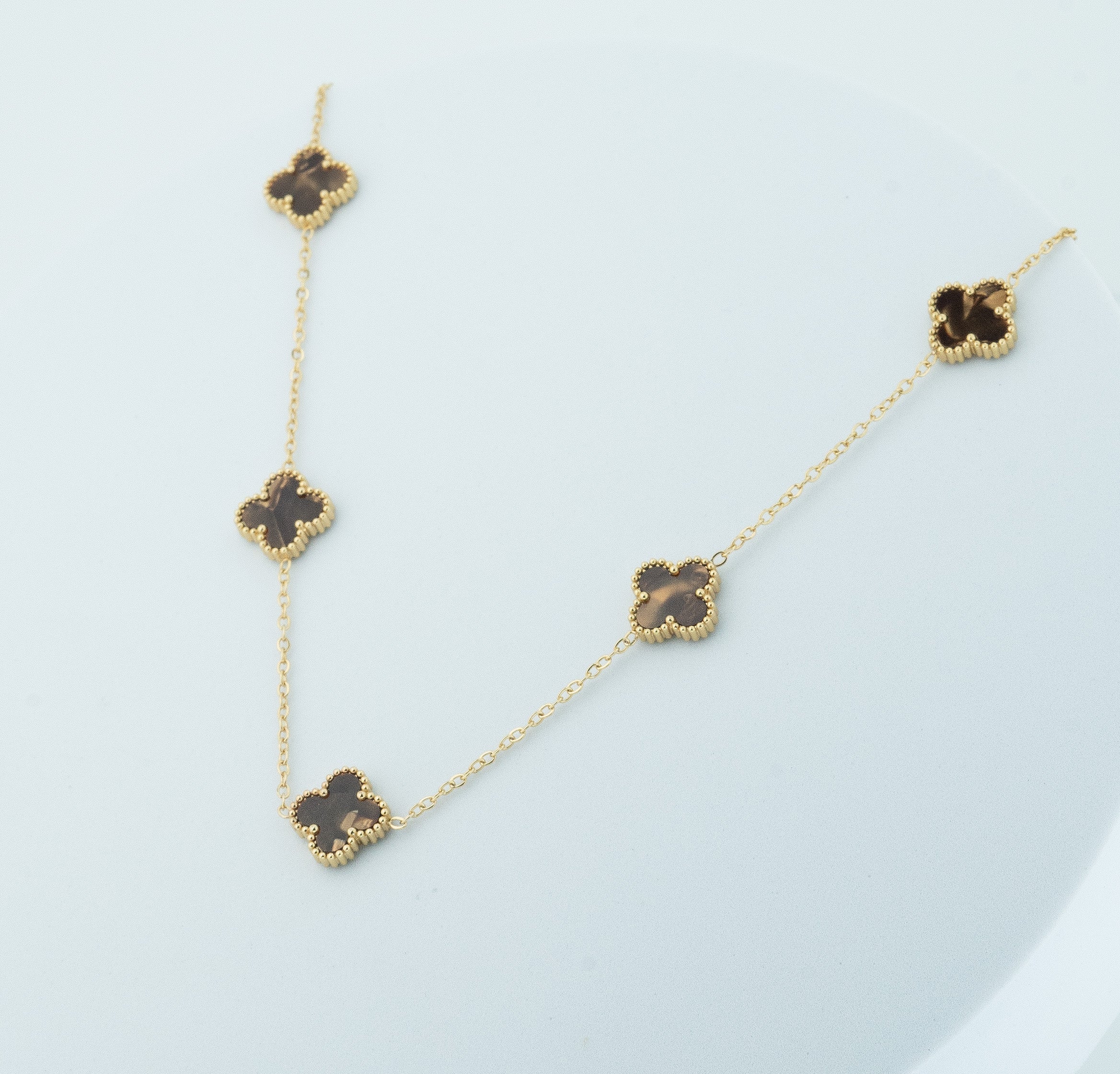 Coffee Clover Necklace