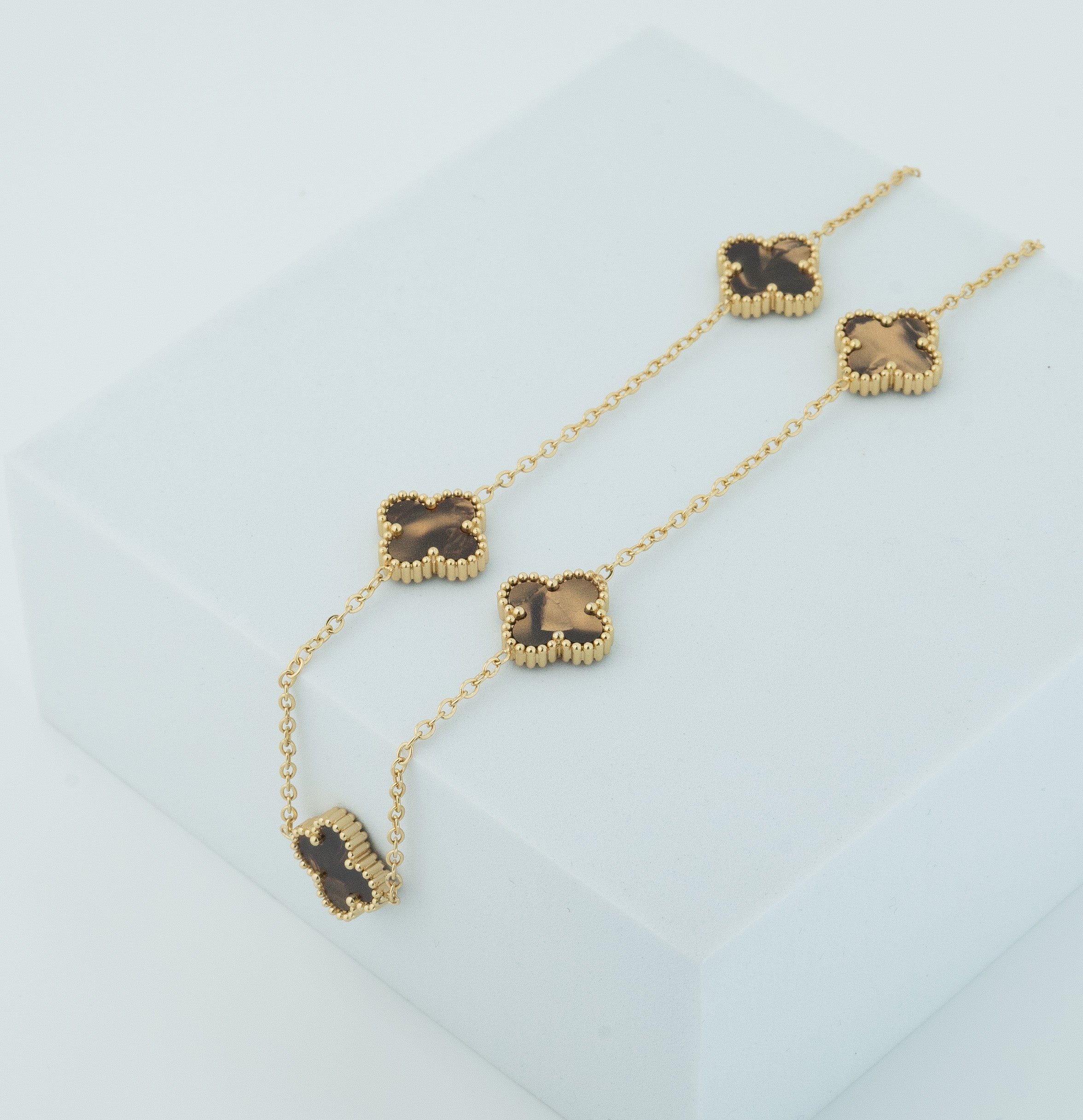Coffee Clover Necklace