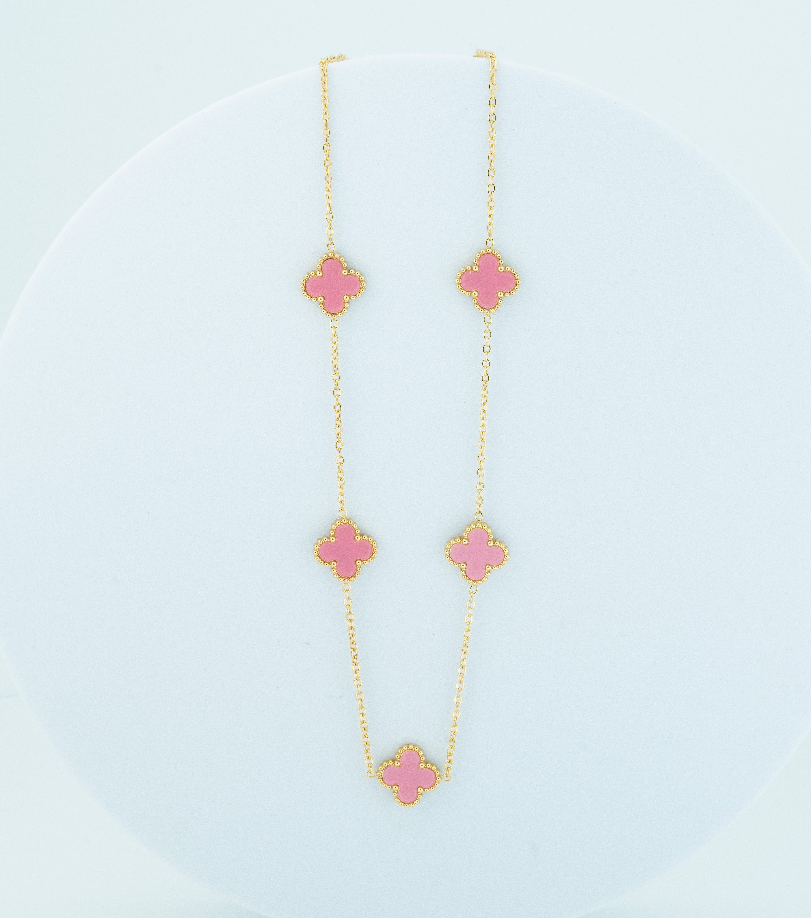Rosy Clover Necklace