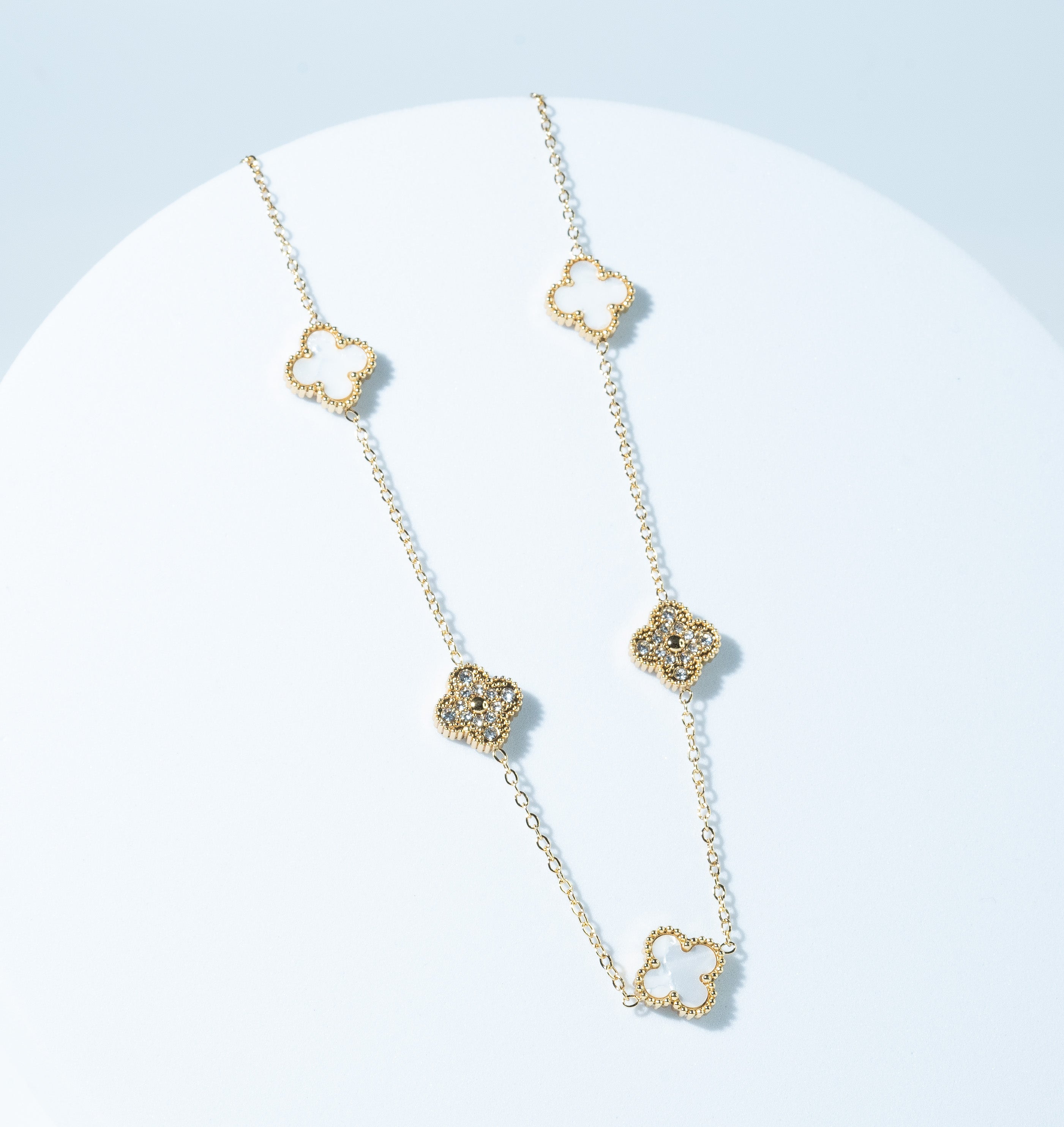 Shimmering Clover Necklace