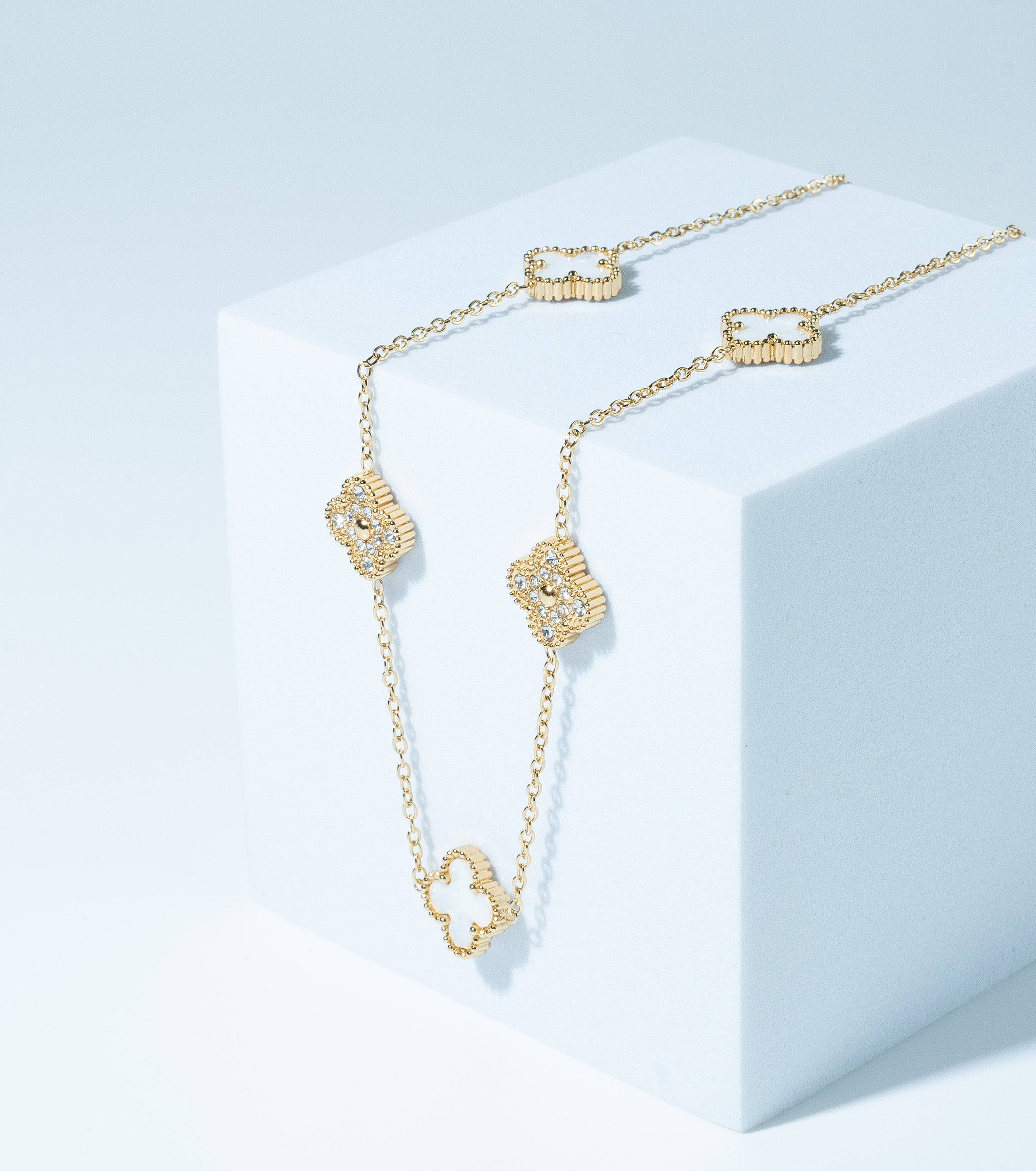 Shimmering Clover Necklace