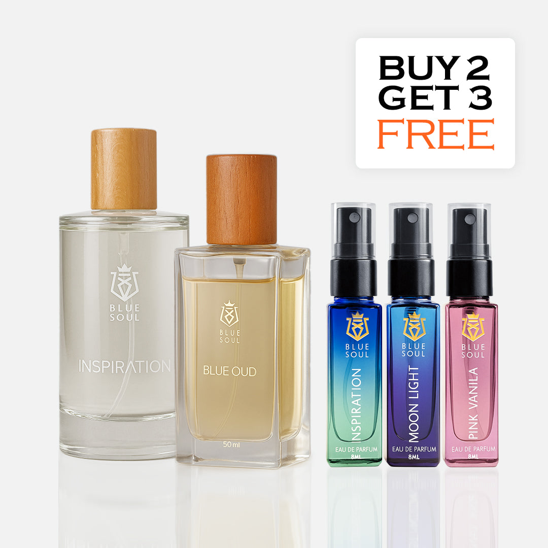 Inspiration (100ml) + Blue Oud (50ml) + 3 x Perfume (Free)
